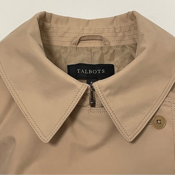 TALBOTS Classic Tan Peacoat - Size 8 - Picture 2 of 11